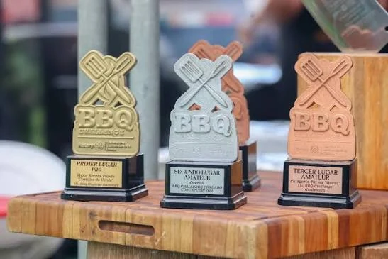 Trofeos oficiales BBQ Challenge: primer, segundo y tercer lugar